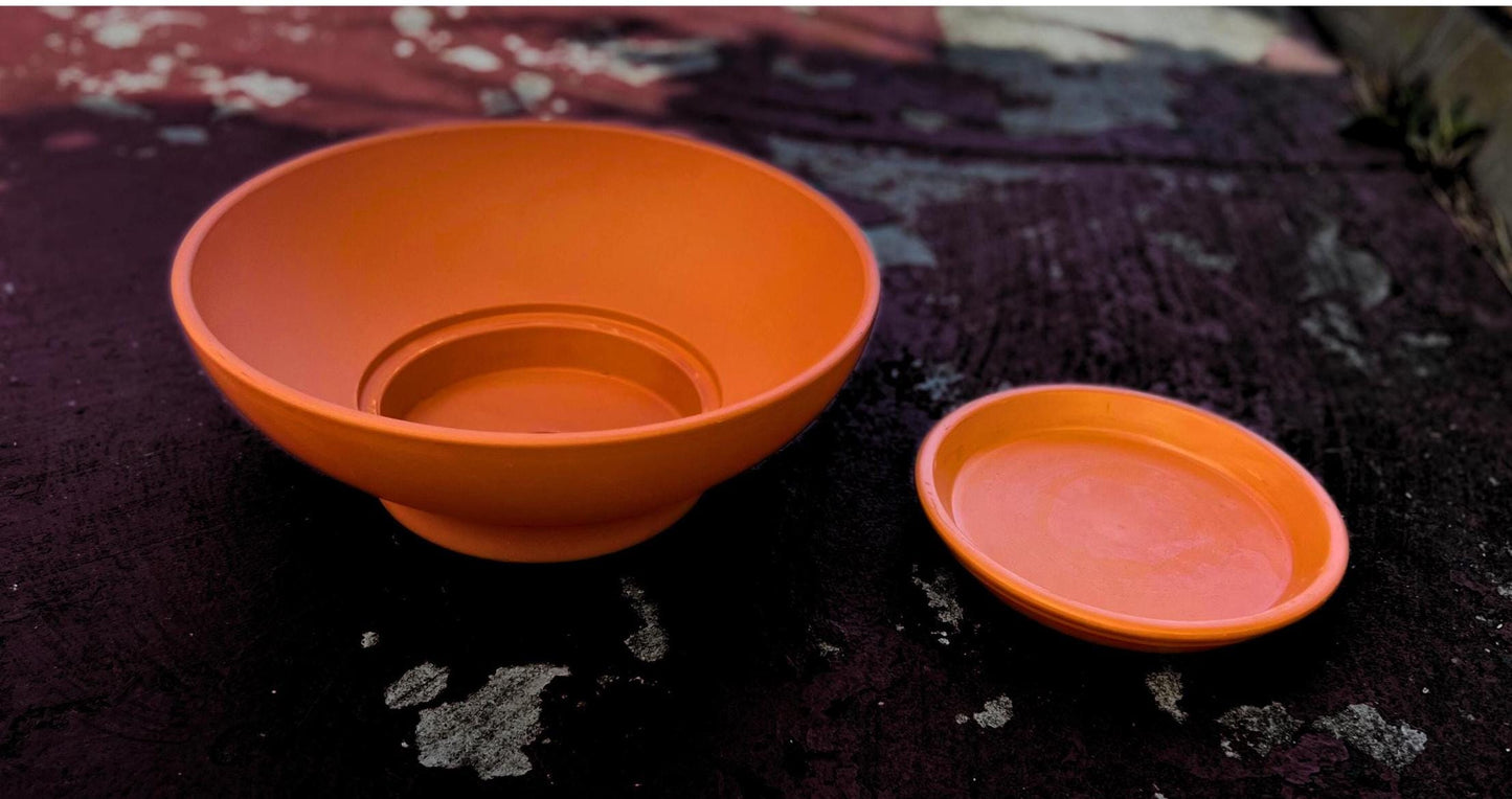 12” Low Clay Handmade Terracotta Pot
