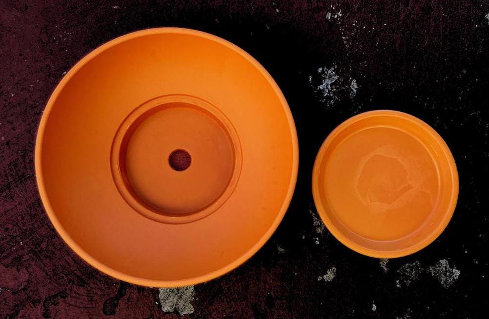 12” Low Clay Handmade Terracotta Pot